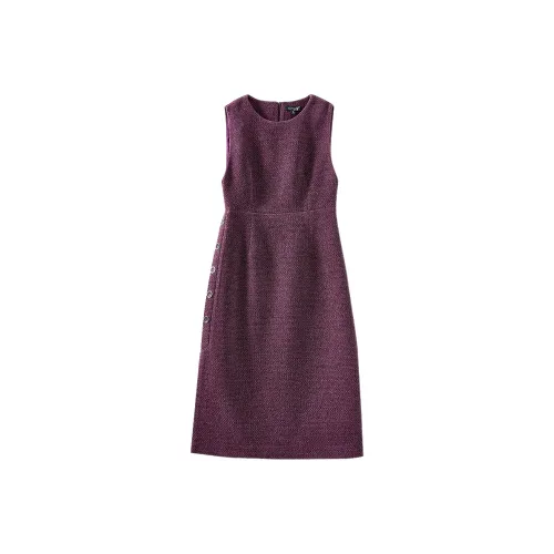 OUNIXUE Без рукавов Платье Женское Фиолетовое