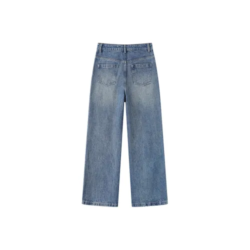 GREEN BELT Джинсы Женские Джинсовый синий