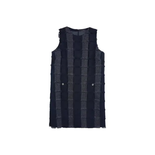 HERLAND Без рукавов Платье Женское Темно-синий