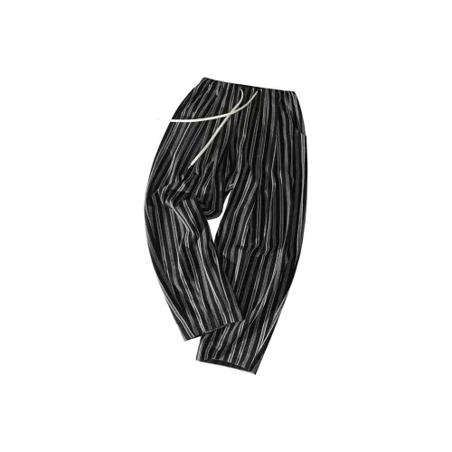 SINGLE MOMENT Костюм Брюки Женские Черно-белые Полосы