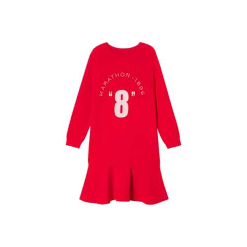 URLAZH Red Женские Длинные Рукава Платья