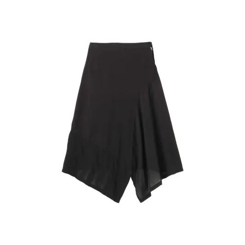 Yohji Yamamoto Черные Женские Повседневные Длинные Юбки