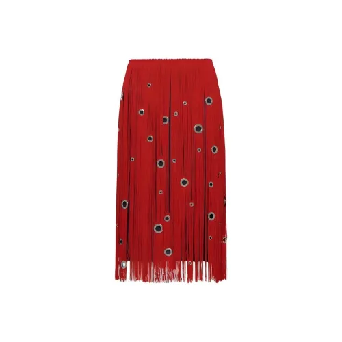 PRADA SS24 Повседневная длинная юбка женская красная