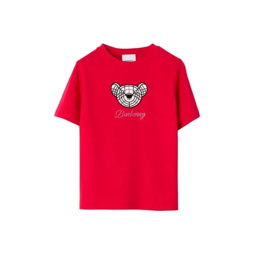 Burberry T-рубашка SS23 Яркая Розовая Красная Детская