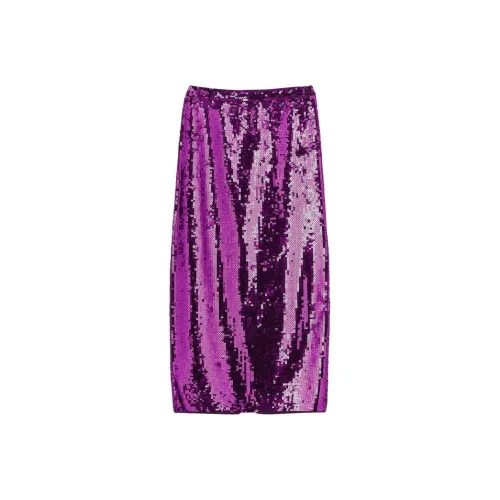 Sandro Повседневный Длинный Юбка Женские Фиолетовый