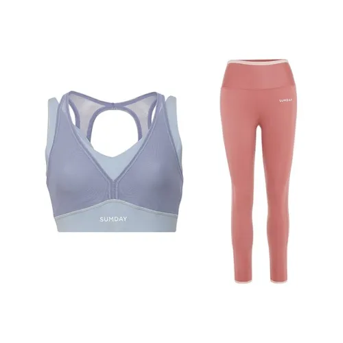 Sumday Athletics Дзен-синий + Розовый Женские Повседневные Костюмы