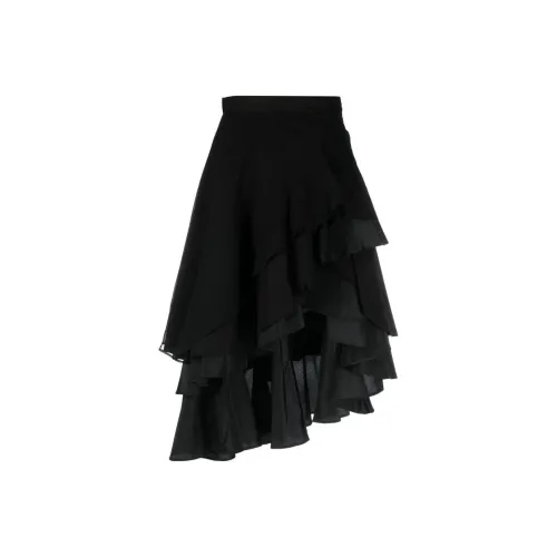 Yohji Yamamoto Черные Женские Повседневные Длинные Юбки