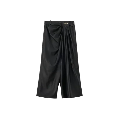 LOEWE Черные Женские Кожаные Брюки