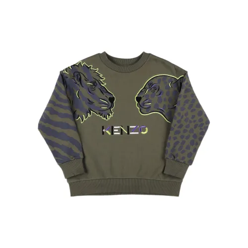 KENZO Свитшот Оливково-зеленый Детский