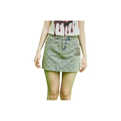 TCH Джинсовые короткие юбки Женские Blue