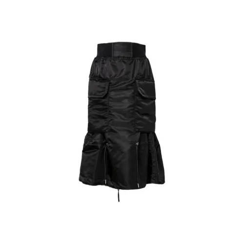sacai Черная Женская Повседневная Длинная Юбка