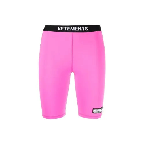 Vetements Розовые Женские Велосипедные Брюки