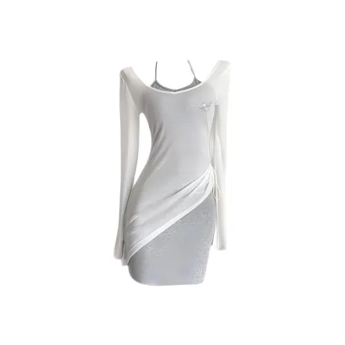 Lookinto Длинное платье с длинными рукавами женское