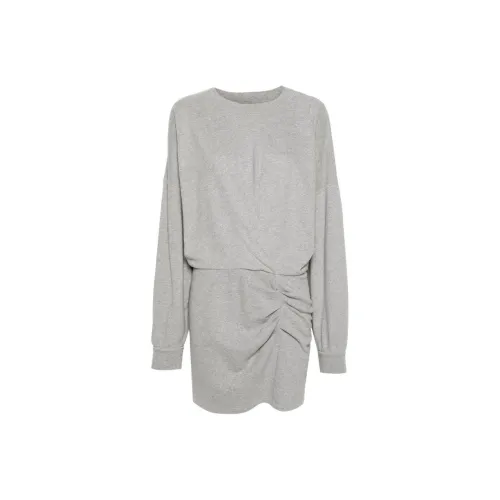 ISABEL MARANT ETOILE Длинное платье с длинными рукавами женское серое