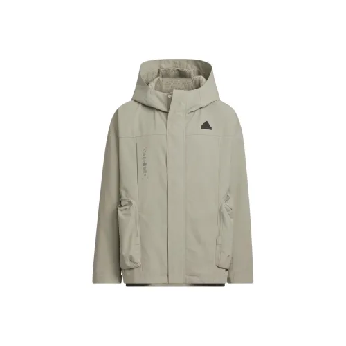 Adidas CITY ESCAPE Городская Куртка Куртки Пальто Pebble Серебристо-серый Детский