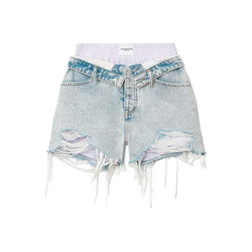 alexander wang Синие Женские Джинсовые Шорты