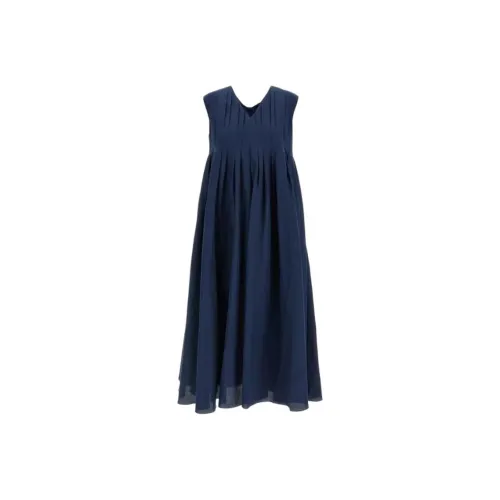 'S MAX MARA Без рукавов Платье Женское Синее