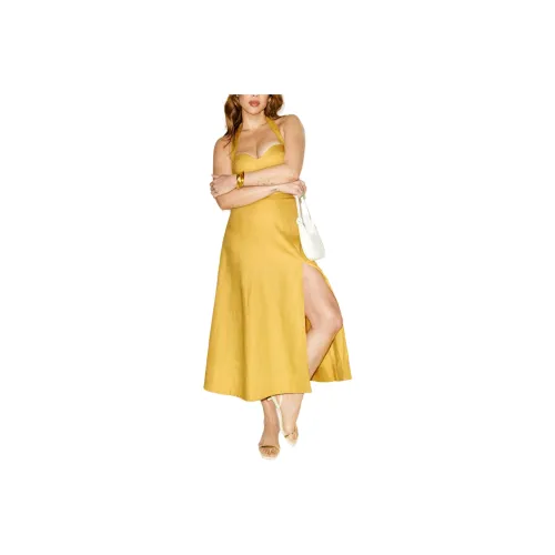 Reformation Tala Linen Dress Slip Dress Women's Sunflower Yellow Reformation Tala Льняное платье Slip платье Женское Подсолнух Желтый