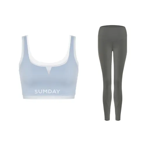 Sumday Athletics Туманно-голубой + Серый Женские Повседневные Костюмы