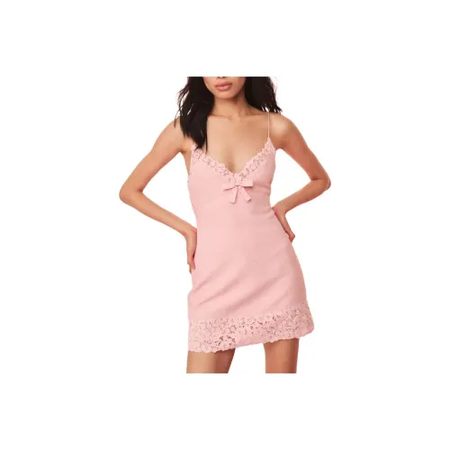 LOVESHACKFANCY Slip Платье Женское Клубничный Сода