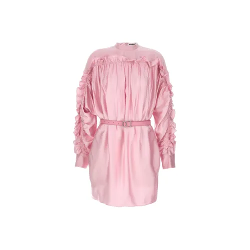 JIL SANDER Розовые Женские Длинные Платья с Рукавами