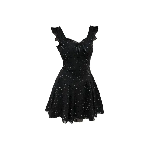 COHX Без рукавов Платье Женское Черное