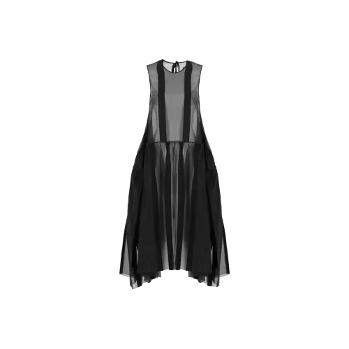 UMA WANG Без рукавов Платье Женское Черное
