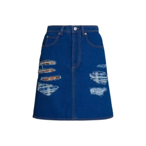 MARNI Синие Женские Повседневные Короткие Юбки