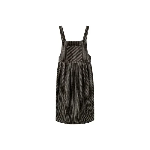 WUPODAMANVZHUANG Юбка Платье Женское Бежевый Синий Клетка