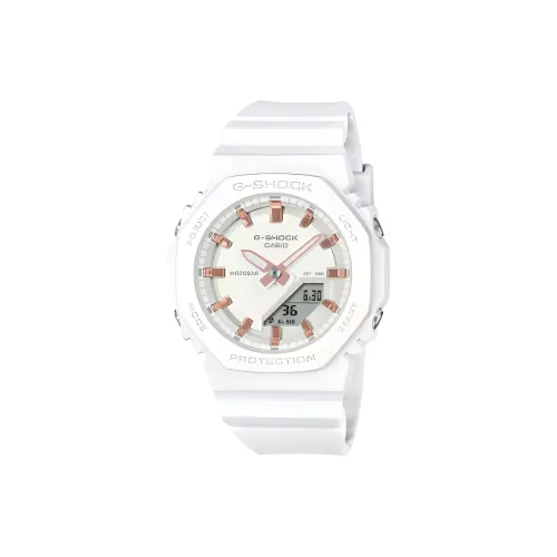 CASIO ANALOG DIGITAL Collection Кварцевый механизм Смольный ремешок Часы Женские Белый циферблат