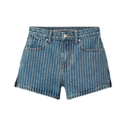 alexander wang Темно-синие Женские джинсовые шорты
