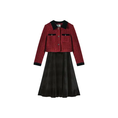 XIANGYING Комплект с юбкой Женские Красный