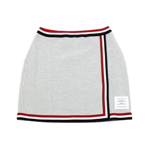 THOM BROWNE Светло-серые Женские Повседневные Короткие Юбки
