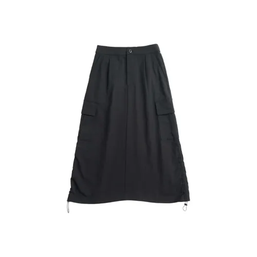 STILL WALKING Глубокий черный Женские Повседневные длинные юбки