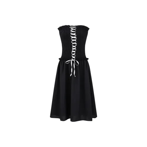 BEAR UNION Без рукавов Платье Женское Черное