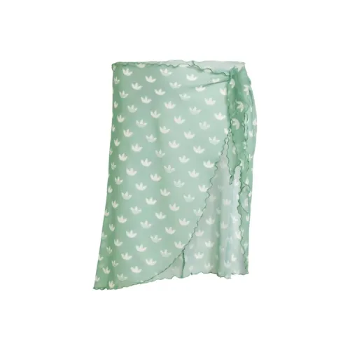 Adidas Originals MONOGRAM SARONG Повседневные короткие юбки Женские Зеленый
