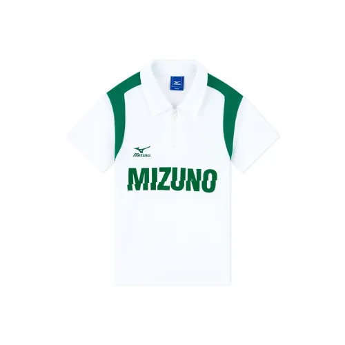Mizuno T-Shirt Детская Белая Зеленая
