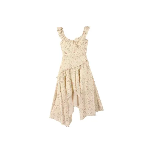 ZUKIZUKI Slip Платье Женское Абрикос Цветочный