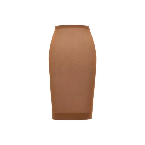 SAINT LAURENT FW24 Повседневные короткие юбки Женские Sugar Candied Каштановый
