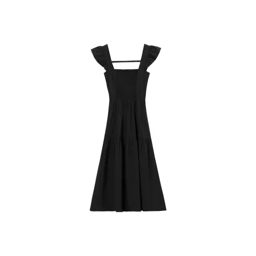 DOSOHEB Без рукавов Платье Женское Черное