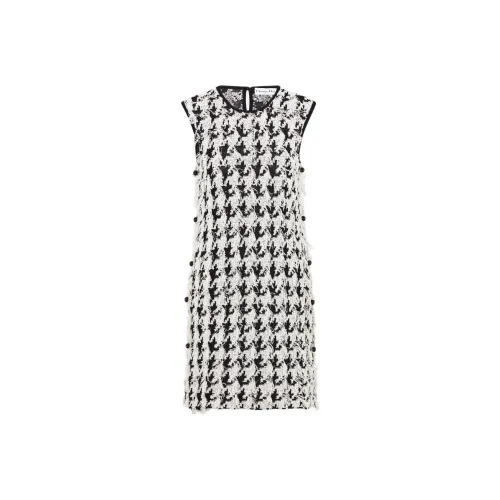 DIOR Черное/Белое Женское Платье Без Рукавов