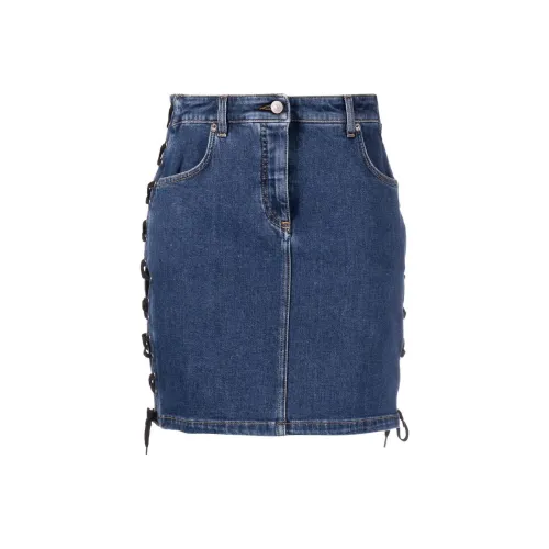 MOSCHINO Синие Женские Джинсовые Короткие Юбки