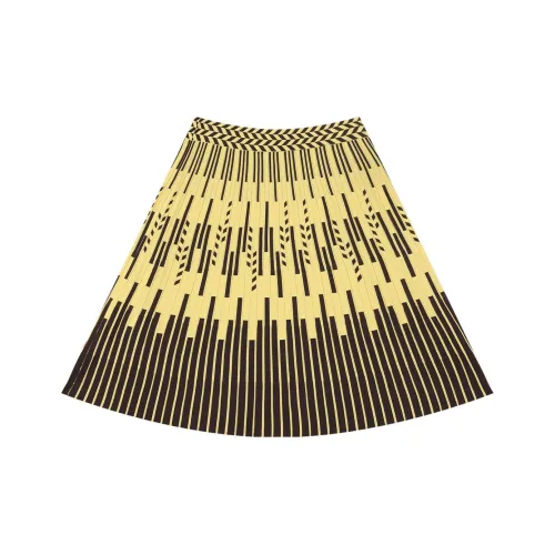 FILA Повседневный Длинный Юбка Женская Коричнево-Желтая