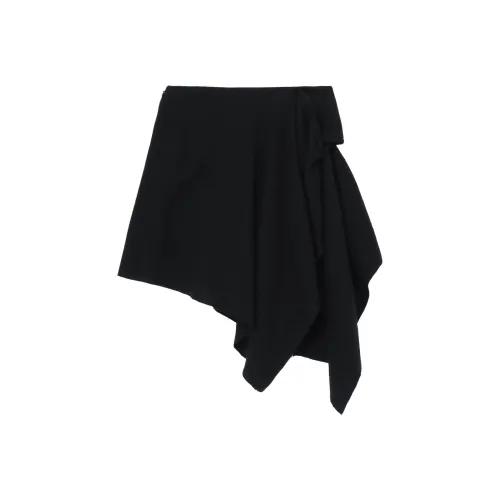 Yohji Yamamoto Черные Женские Повседневные Короткие Юбки