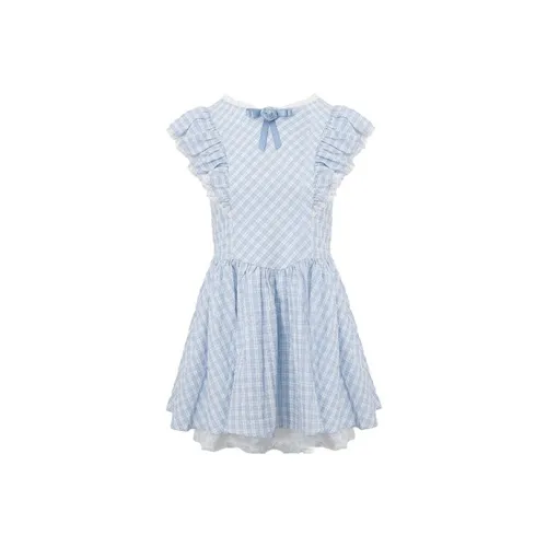 BIFH Без рукавов Платье Женское Светло-Синий