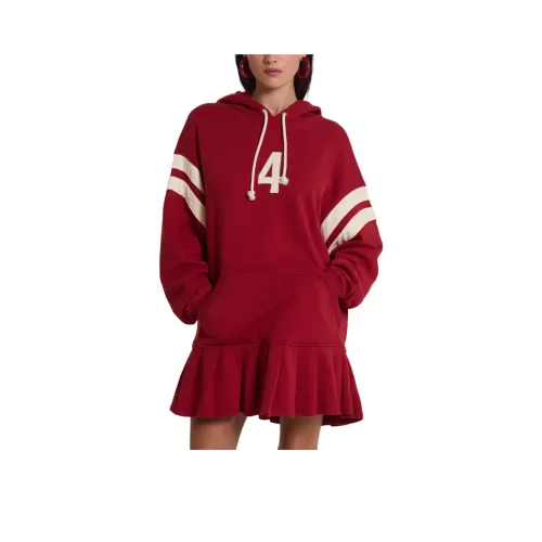 Jaded London 4 или NOTHING Свитер Платье В Красный Длинный Рукав Платье Женские Красный