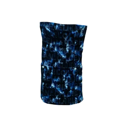 CHANEL 21C Без рукавов Платье Женское Черное Синие