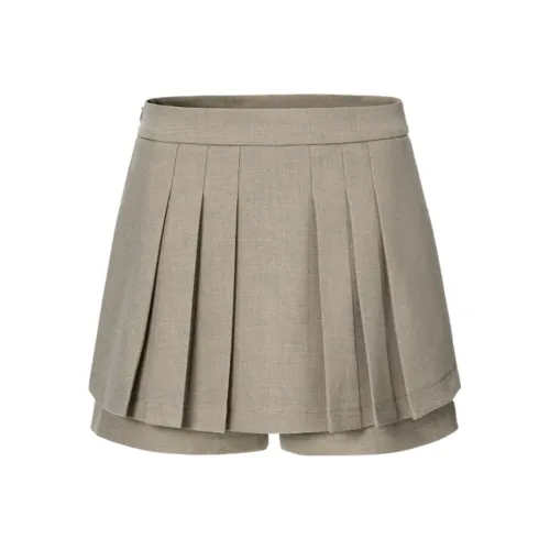 TAMMY TANGS Повседневные короткие юбки Женские Серый Зеленый