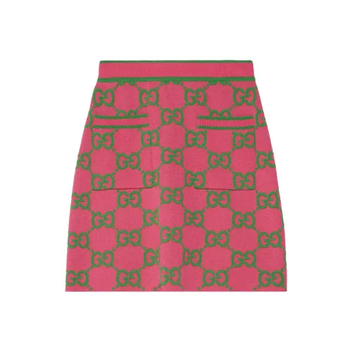 GUCCI SS23 Повседневные короткие юбки Женские Фуксия