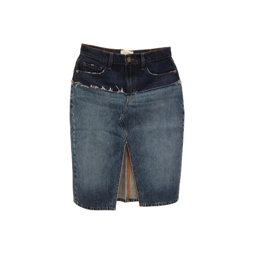 Рамка Джинсовые короткие юбки Женские Светло-синий
